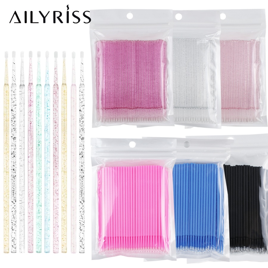Eyelash Extension Cleaning - 500 sztuk/partia jednorazowe aplikator mikro szczotki
