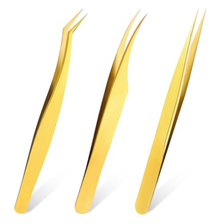 3 szt. Pęsety do przedłużania  – Isolation Tweezer Curved recenzja i cena