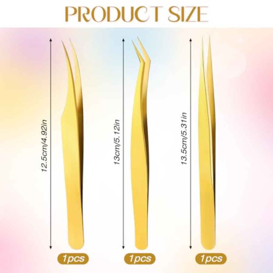 3 szt. Pęsety do przedłużania  – Isolation Tweezer Curved recenzja i cena