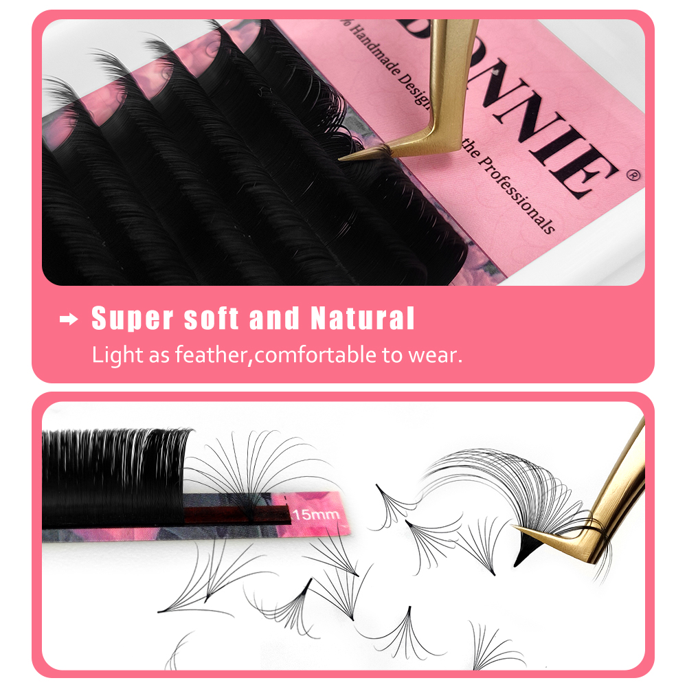 ABONNIE Matte Black Easy Fan L – Eyelash Extension Mega Volume recenzja i cena
