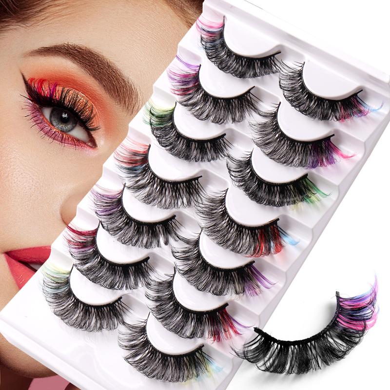 7 Par Kolorowych Sztucznych Rz – Eyelash Extension Russian recenzja i cena