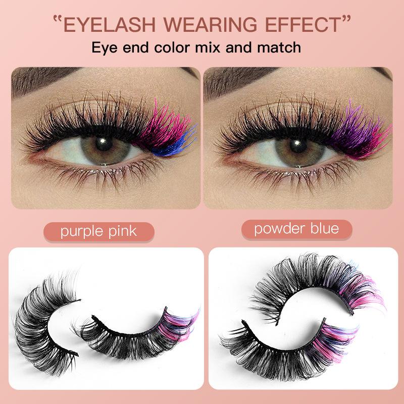 7 Par Kolorowych Sztucznych Rz – Eyelash Extension Russian recenzja i cena