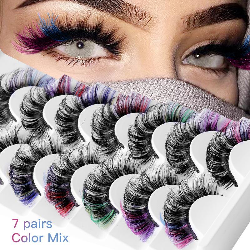 7 Par Kolorowych Sztucznych Rz – Eyelash Extension Russian recenzja i cena